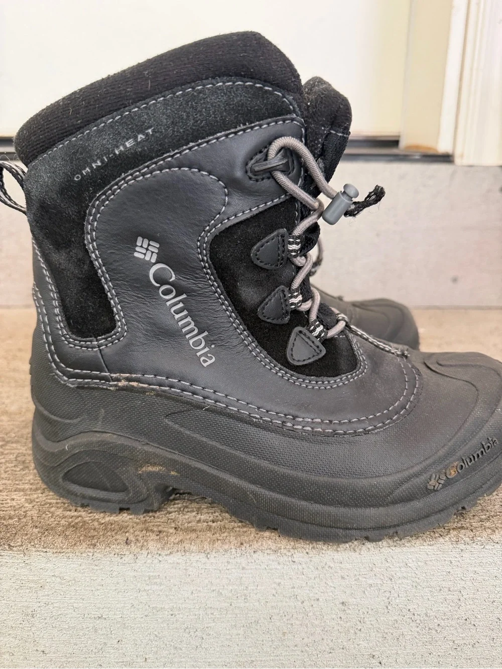 Columbia Kids Black Waterproof Insulated Snow Boots